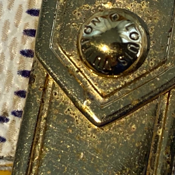 LOUIS VUITTON AZUR DAMIER PAT LEATHER OPEN-TOE PUMPS HEELS LT YELLOW/CREAM 36-6 - Picture 4 of 11